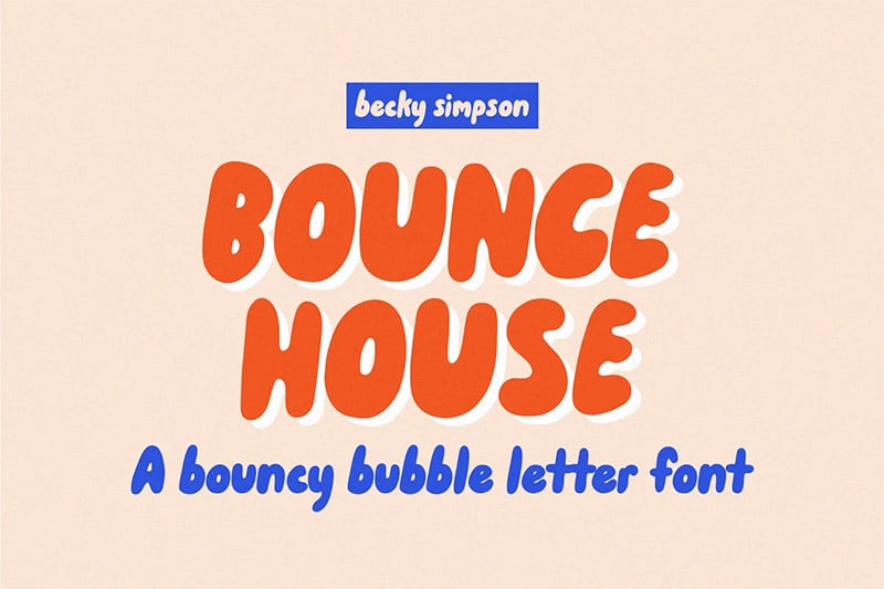 Bubble Fonts - Bounce House
