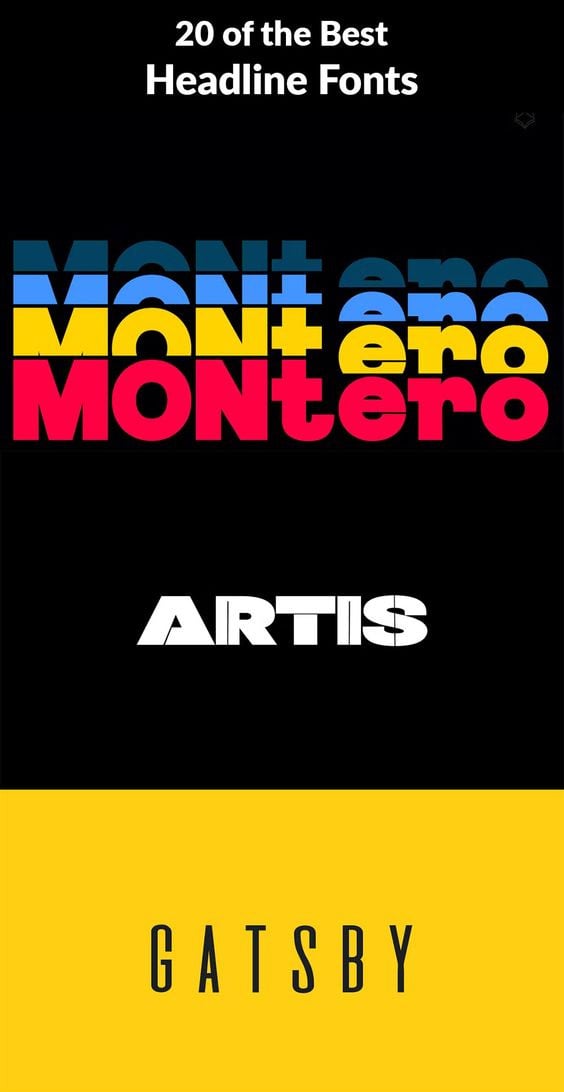 20 of the Best Headline Fonts - Image for Pinterest