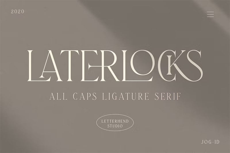 Laterlocks - All-Caps Ligature Serif