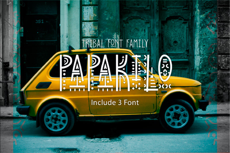 Papa Kilo Tribal Font Family