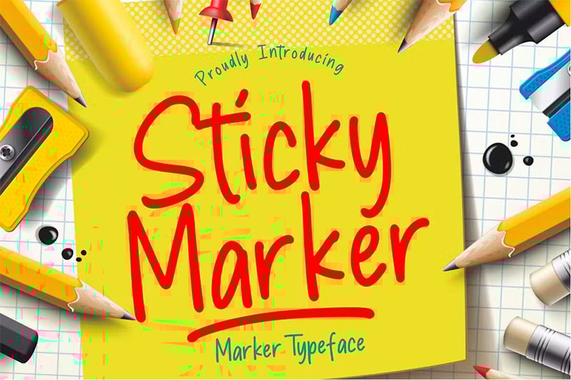 Sticky Marker Typeface